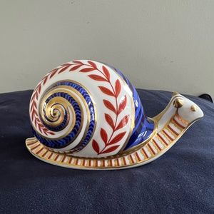 Vintage Royal Crown Derby Snail Paperweight